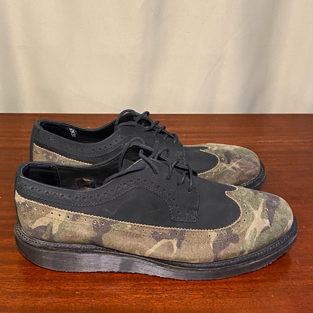 Dr Martens X Ronnie Fieg Rivington Brogue Camo Green Black Wingtip shoes M 11